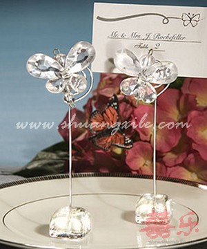 Crystal Butterfly Placecard Holder